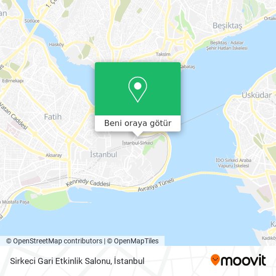 Sirkeci Gari Etkinlik Salonu harita