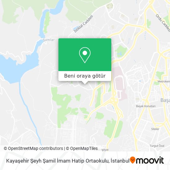 Kayaşehir Şeyh Şamil İmam Hatip Ortaokulu harita
