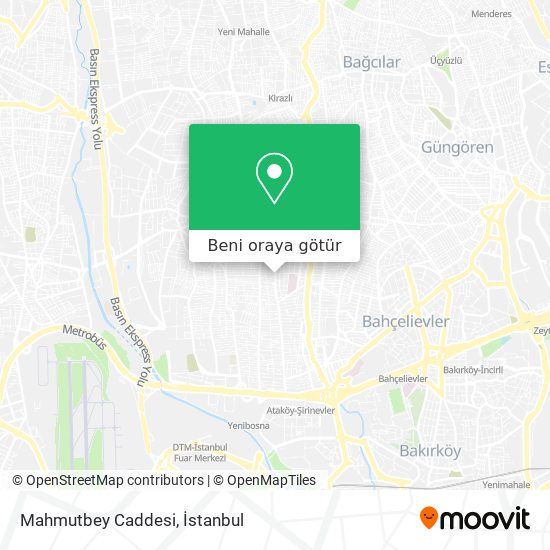 Mahmutbey Caddesi harita