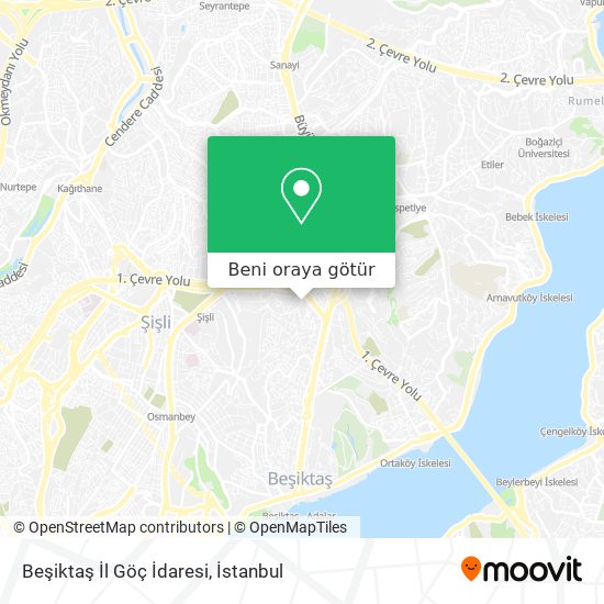 Beşiktaş İl Göç İdaresi harita