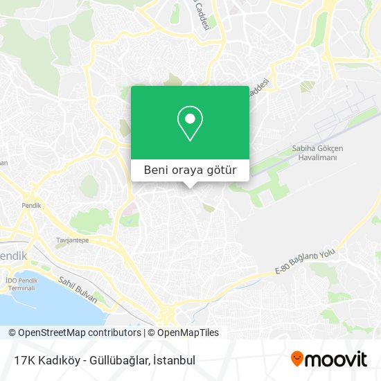 17K Kadıköy - Güllübağlar harita