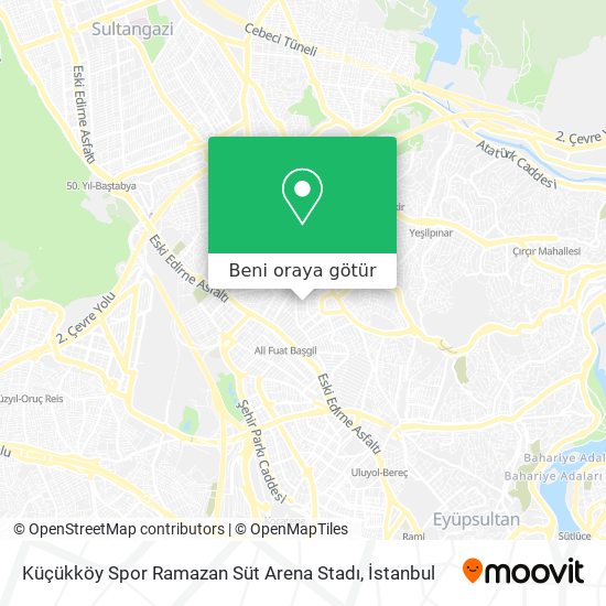 Küçükköy Spor Ramazan Süt Arena Stadı harita