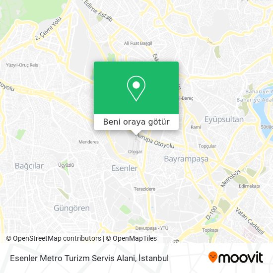 Esenler Metro Turizm Servis Alani harita