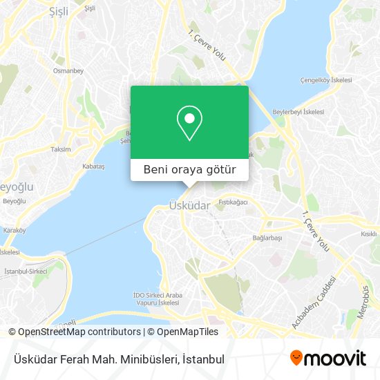 Üsküdar Ferah Mah. Minibüsleri harita