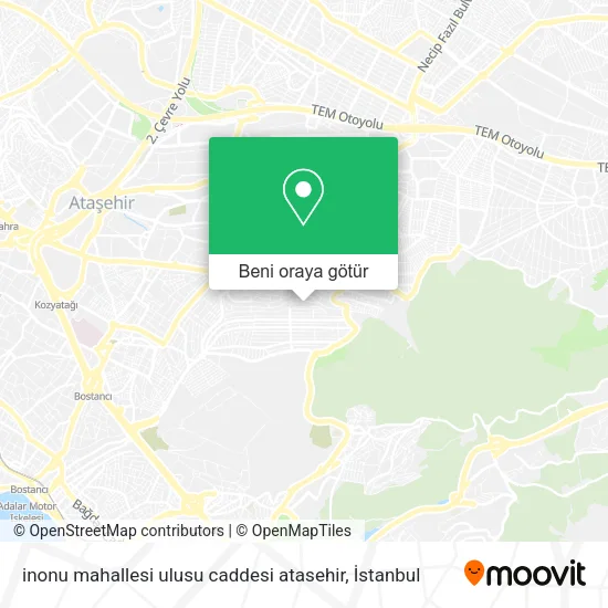 inonu mahallesi ulusu caddesi atasehir harita