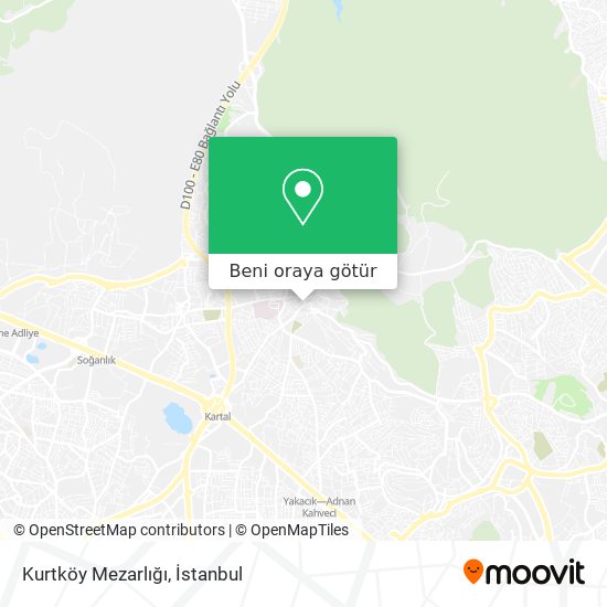Kurtköy Mezarlığı harita