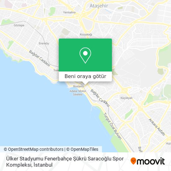 Ülker Stadyumu Fenerbahçe Şükrü Saracoğlu Spor Kompleksi harita