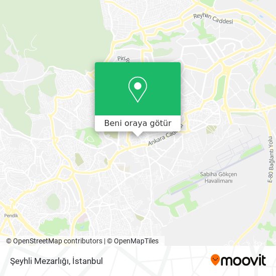 Şeyhli Mezarlığı harita