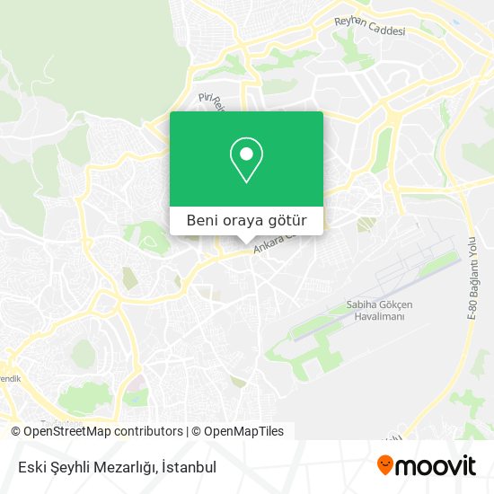 Eski Şeyhli Mezarlığı harita