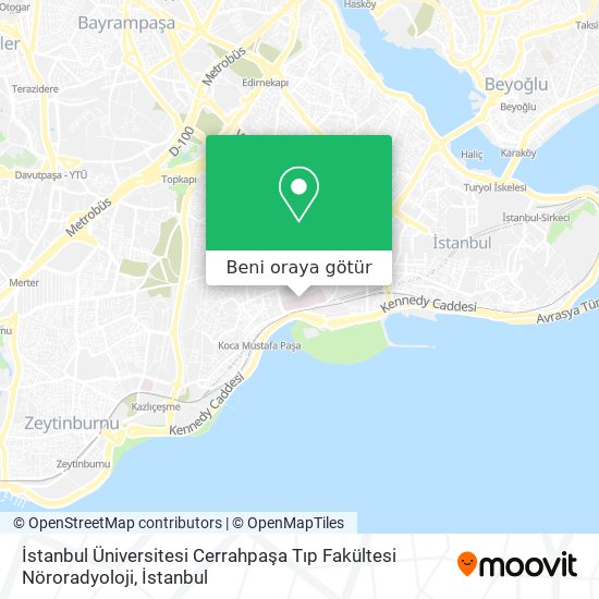 İstanbul Üniversitesi Cerrahpaşa Tıp Fakültesi Nöroradyoloji harita
