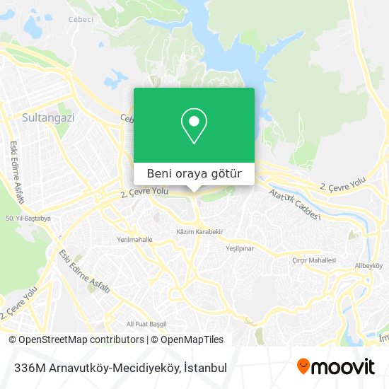 336M Arnavutköy-Mecidiyeköy harita