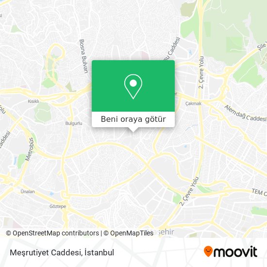 Meşrutiyet Caddesi harita