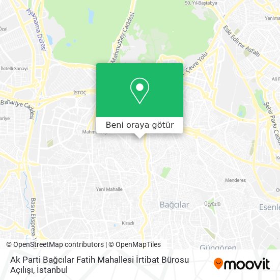 Ak Parti Bağcılar Fatih Mahallesi İrtibat Bürosu Açılışı harita