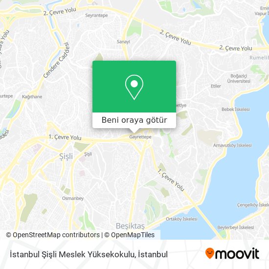 İstanbul Şişli Meslek Yüksekokulu harita