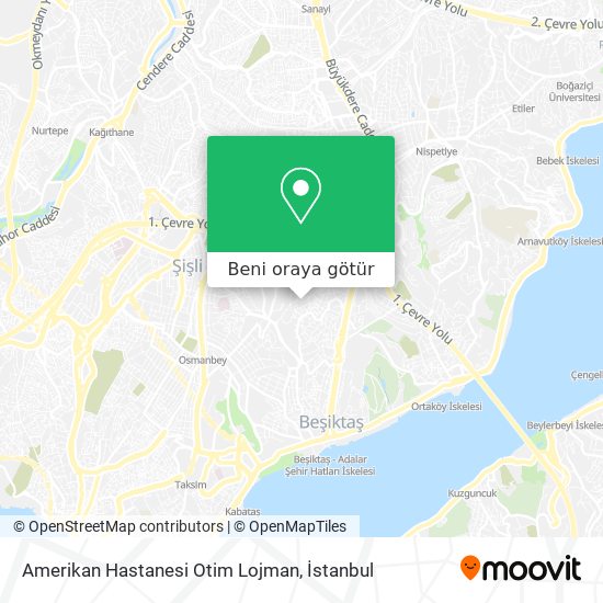 Amerikan Hastanesi Otim Lojman harita