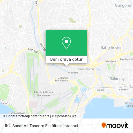 İKÜ Sanat Ve Tasarım Fakültesi harita