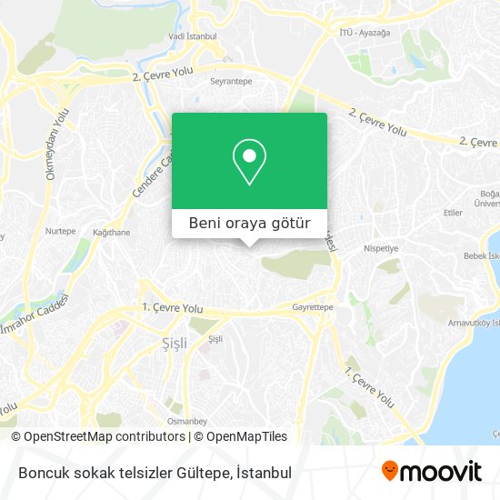 Boncuk sokak telsizler Gültepe harita