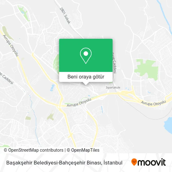Başakşehir Belediyesi-Bahçeşehir Binası harita