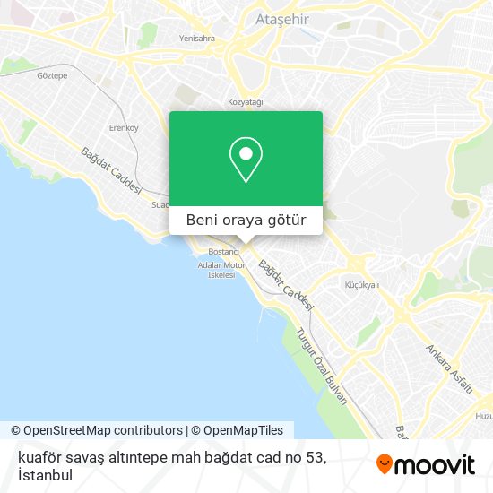 kuaför savaş altıntepe mah bağdat cad no 53 harita