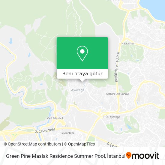 Green Pine Maslak Residence Summer Pool harita