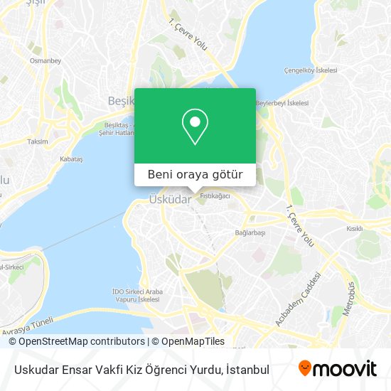 Uskudar Ensar Vakfi Kiz Öğrenci Yurdu harita