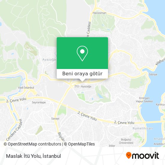 Maslak İtü Yolu harita