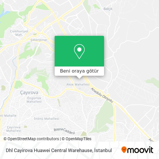 Dhl Cayirova Huawei Central Warehause harita