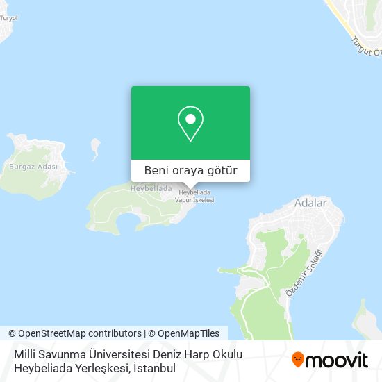 Milli Savunma Üniversitesi Deniz Harp Okulu Heybeliada Yerleşkesi harita