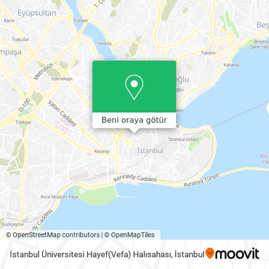 İstanbul Üniversitesi Hayef(Vefa) Halısahası harita