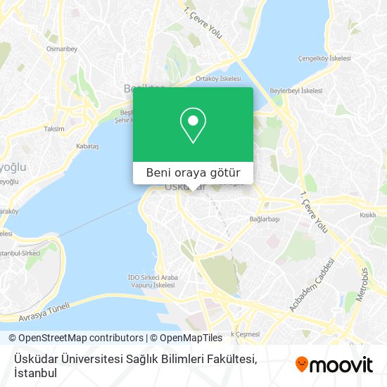 Üsküdar Üniversitesi Sağlık Bilimleri Fakültesi harita