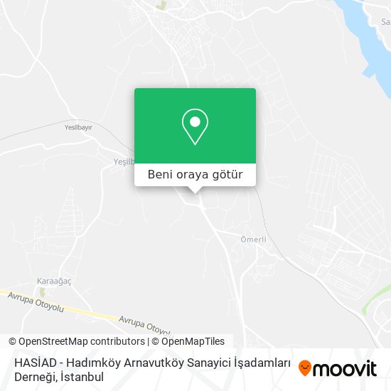 HASİAD - Hadımköy Arnavutköy Sanayici İşadamları Derneği harita