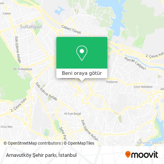 Arnavutköy Şehir parkı harita