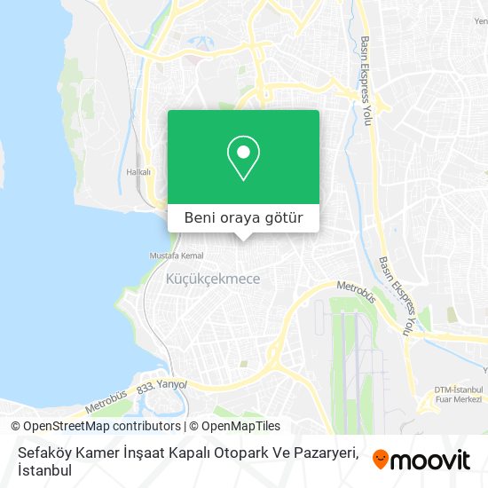 Sefaköy Kamer İnşaat Kapalı Otopark Ve Pazaryeri harita