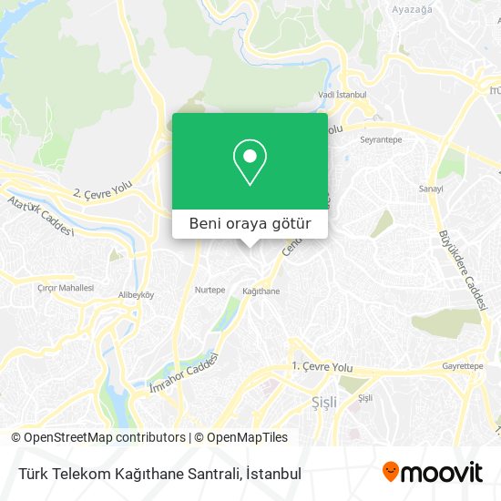 Türk Telekom Kağıthane Santrali harita