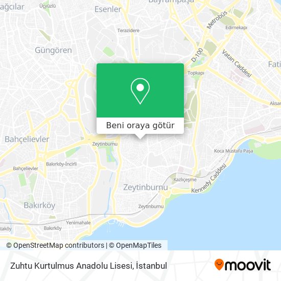 Zuhtu Kurtulmus Anadolu Lisesi harita