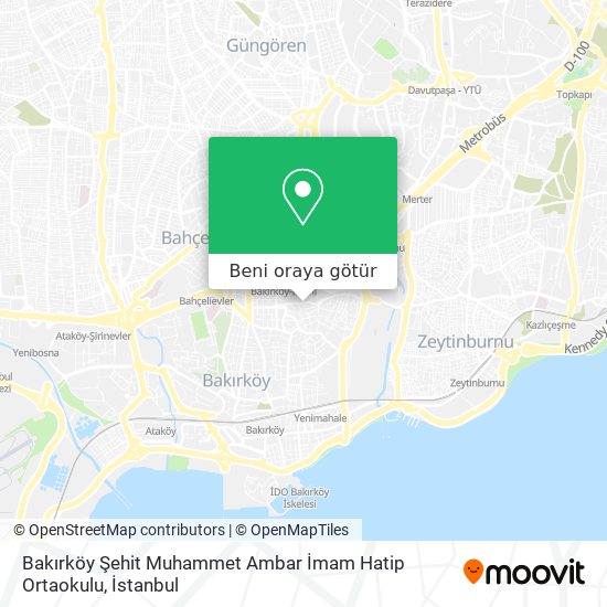 Bakırköy Şehit Muhammet Ambar İmam Hatip Ortaokulu harita