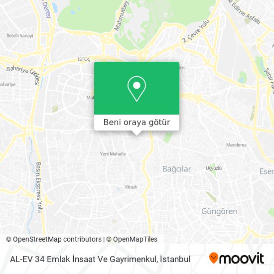 AL-EV 34 Emlak İnsaat Ve Gayrimenkul harita