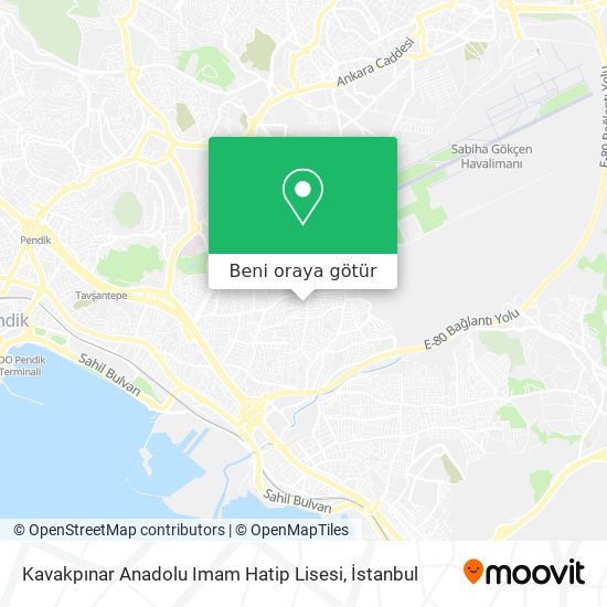 Kavakpınar Anadolu Imam Hatip Lisesi harita