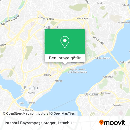 İstanbul Bayrampaşa otogarı harita