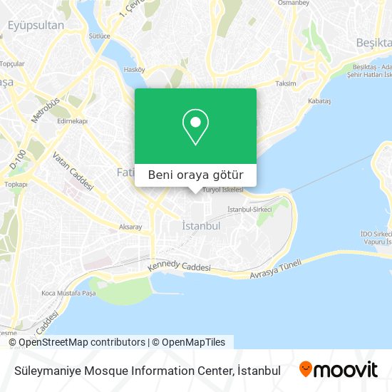 Süleymaniye Mosque Information Center harita