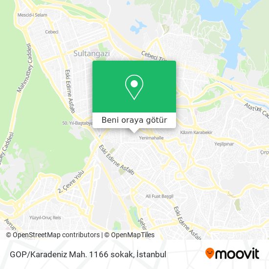 GOP/Karadeniz Mah. 1166 sokak harita