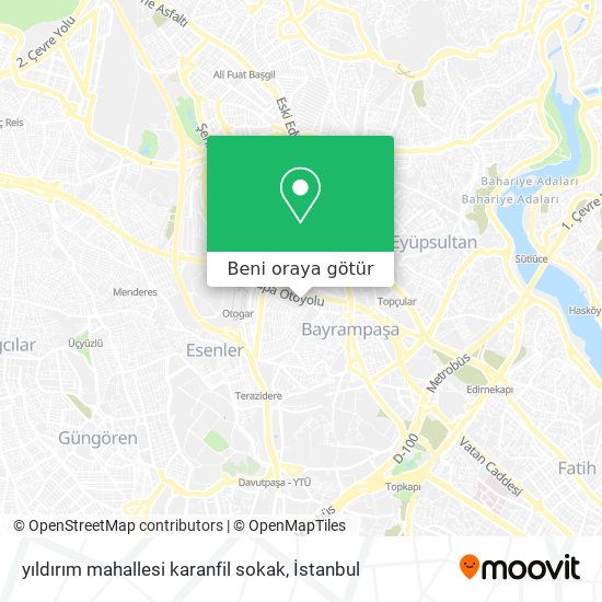 yıldırım mahallesi karanfil sokak harita