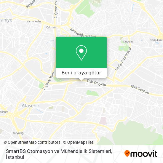 SmartBS Otomasyon ve Mühendislik Sistemleri harita