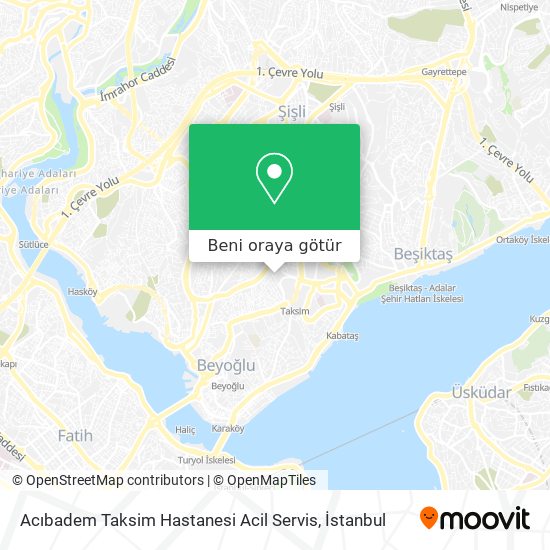 Acıbadem Taksim Hastanesi Acil Servis harita