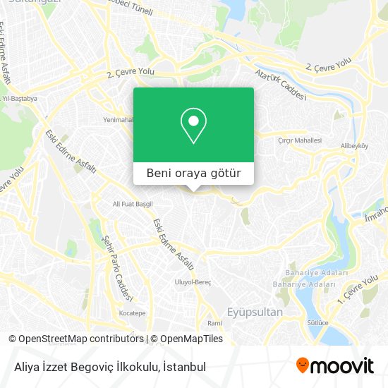 Aliya İzzet Begoviç İlkokulu harita