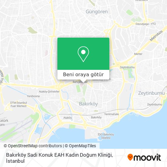 Bakırköy Sadi Konuk EAH Kadın Doğum Kliniği harita