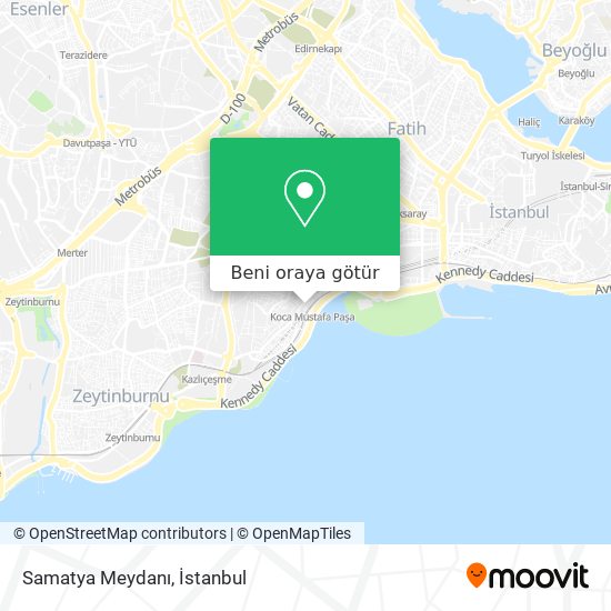 Samatya Meydanı harita