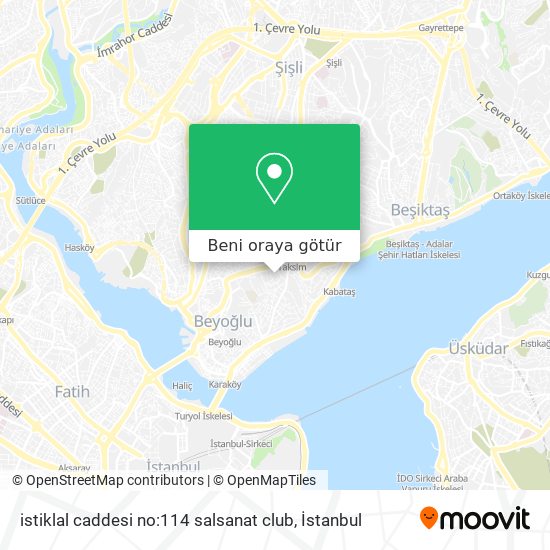 istiklal caddesi no:114 salsanat club harita