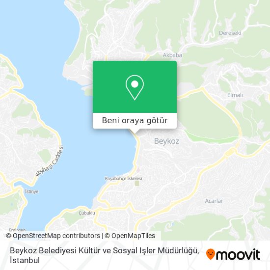 Beykoz Belediyesi Kültür ve Sosyal Işler Müdürlüğü harita