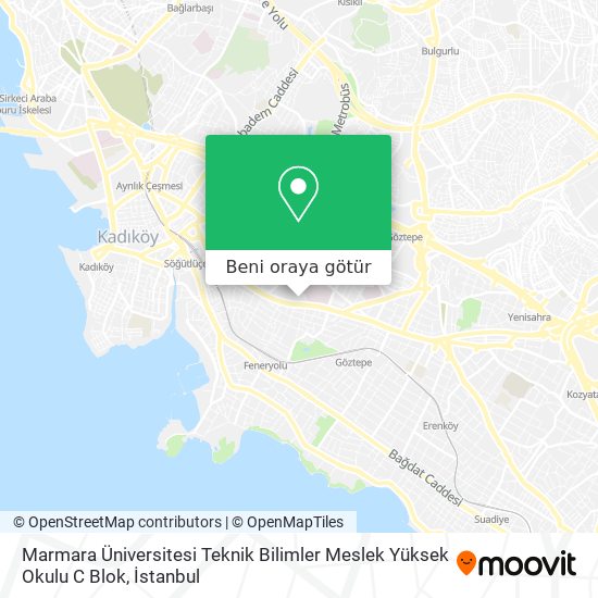 Marmara Üniversitesi Teknik Bilimler Meslek Yüksek Okulu C Blok harita